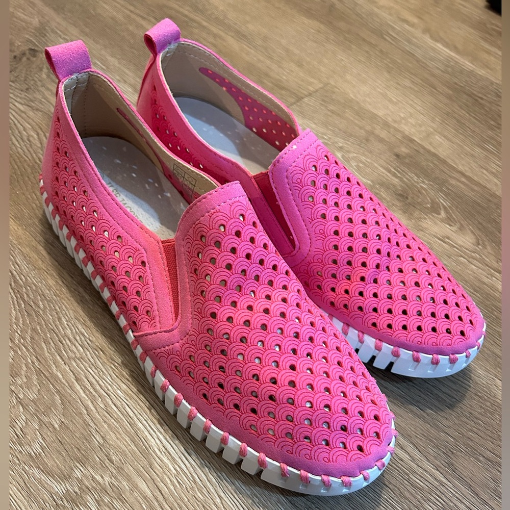 Ilse Jacobsen Tulip Slip On Sneaker Pink EUC Size 40